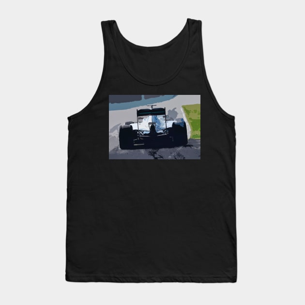 Formula One racing car races out of the pit lane Tank Top by MiRaFoto